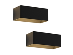 Luz de pared interior Led 2 vistas iluminación de pared negra 5W lámpara de pared arriba y abajo para escaleras haz ajustable 3000K Bran NETTLIFE