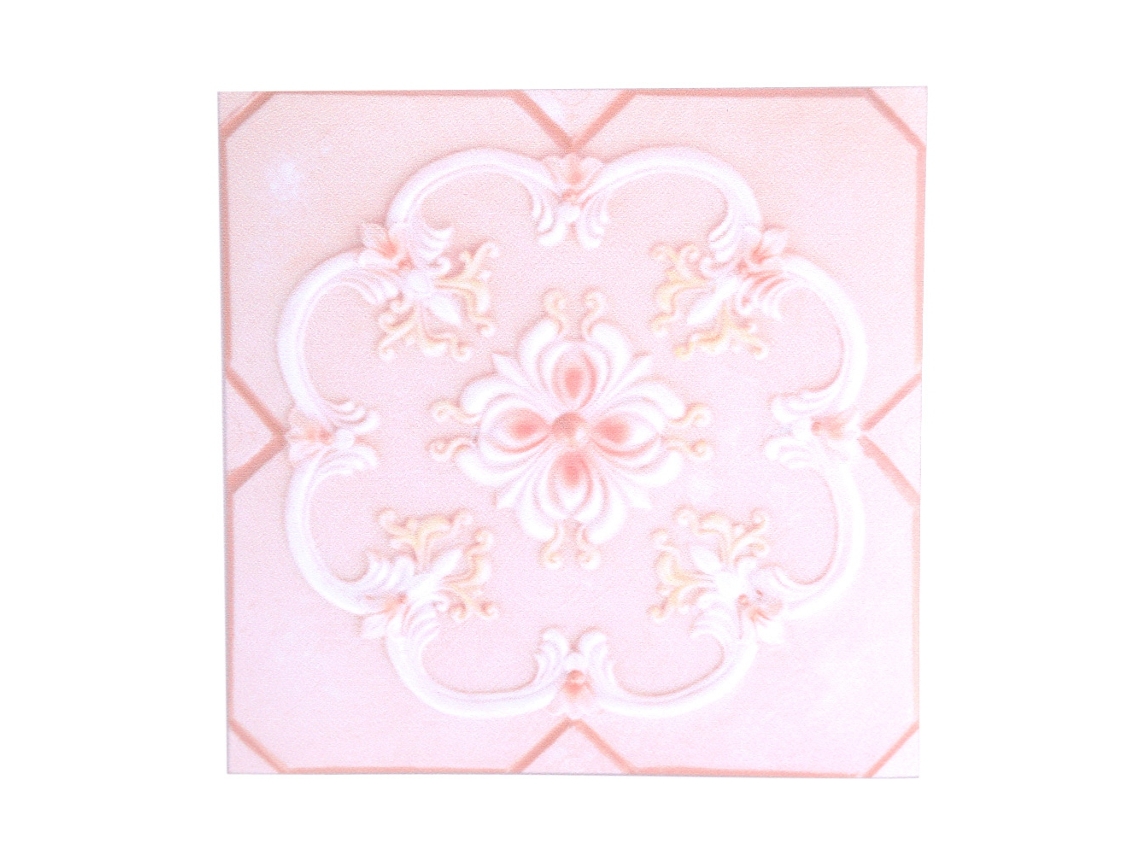 Baok - 10 pegatinas autoadhesivas 3D de PVC para la decoración del hogar, suelos y paredes, 12 cm x 12 cm (4 unidades)