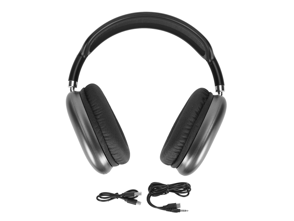 Auriculares Inalámbricos Bluetooth Con Micrófono Ajustable Plegable Para Trabajo, Escuela, Viajes, Deportes Color Negro