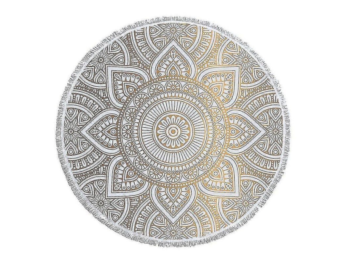 2026-toalla Redonda De Microfibra Mandala Hippie Boho Con Borlas Para Playa, Manta Grande 150x150cm