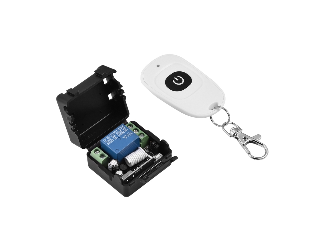 Módulo De Relé De Un Solo Canal De 12 V Cc Con Transmisor Y Receptor De Control Remoto Inalámbrico.