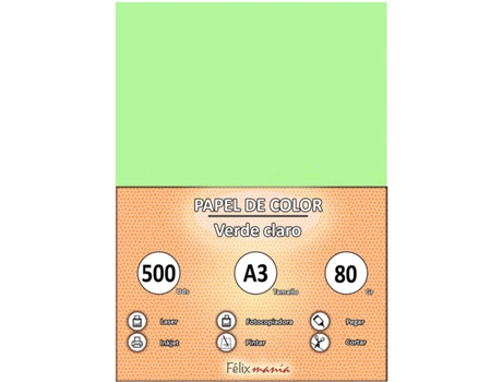 80Gr A3 Paper Light Green 500 Hojas