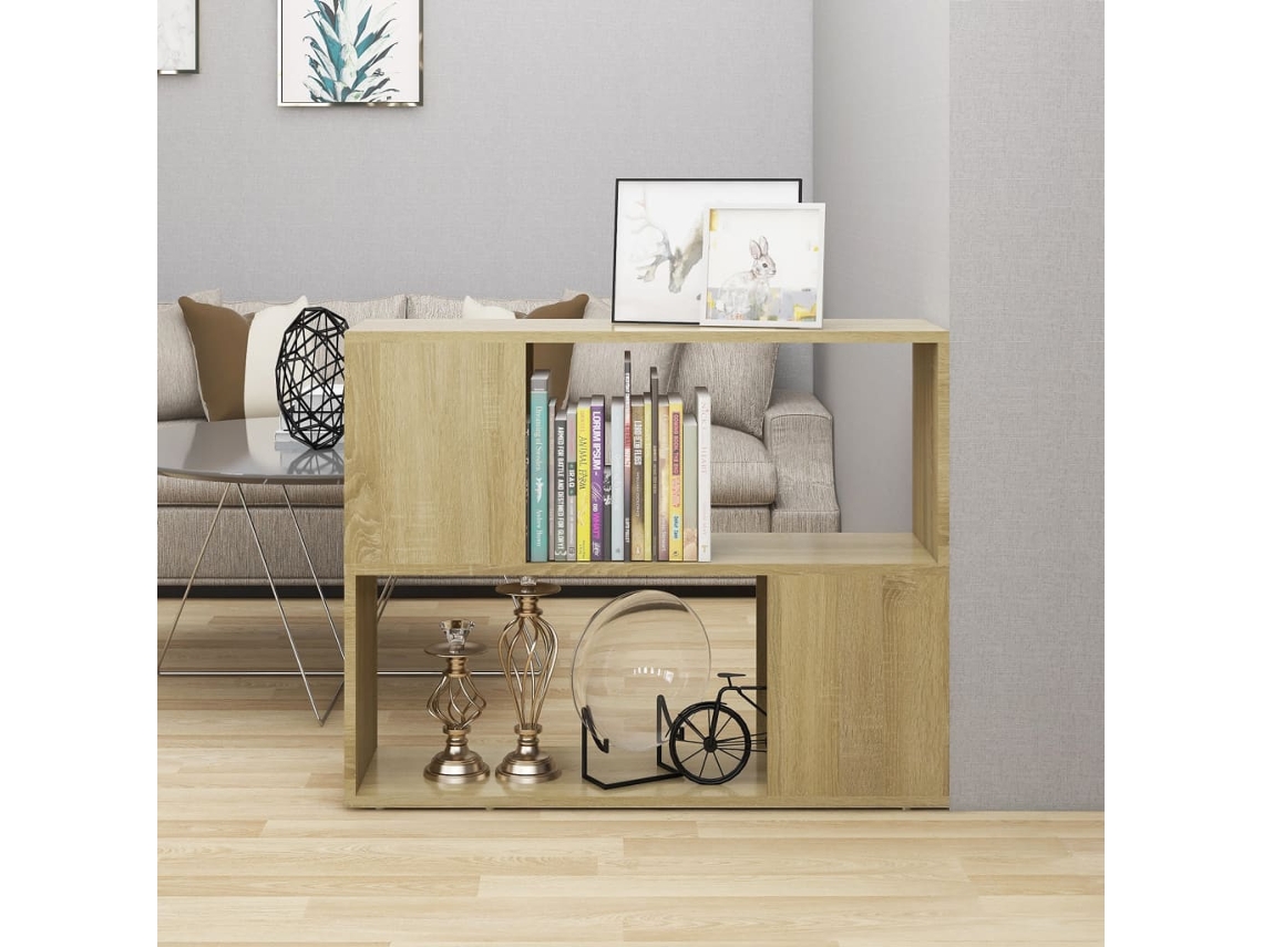 Mueble de Armario Tv 80X24X63 Cm Contrachapado Color Roble Sonoma