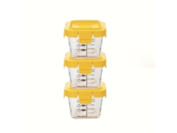 Juego de 3 recipientes de vidrio de borosilicato para almacenar alimentos, cierre hermético, resistentes al calor STELASPLEN