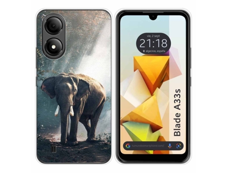 Funda Silicona para Zte Blade A33s diseño Elefante Dibujos