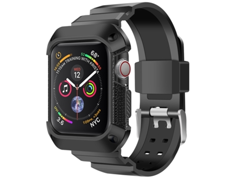 Correa de reloj inteligente para Apple Watch 5/4 generación 44 mm Correa de galvanoplastia integrada universal (negro)