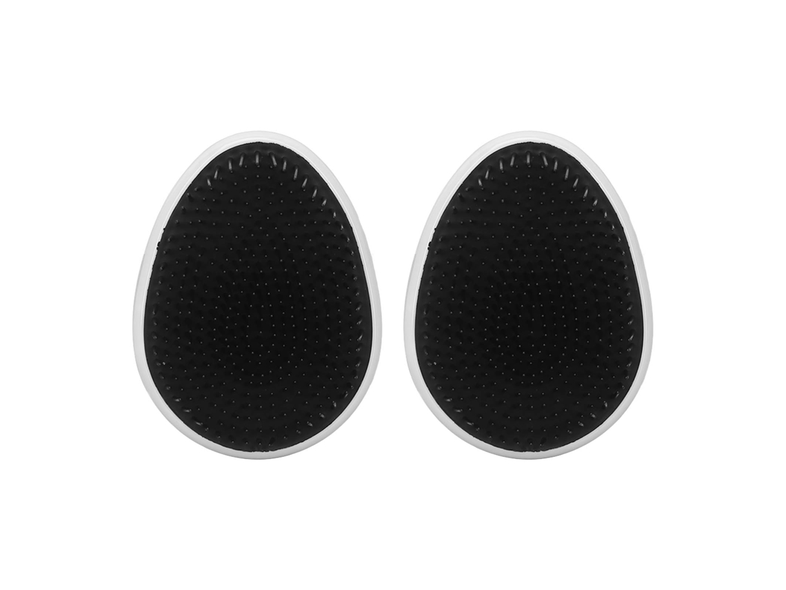 2pcs Cepillo De Cabeza Suave Con Dientes Redondos Para Masaje Portátil Cepillo De Champú En Forma De Huevo