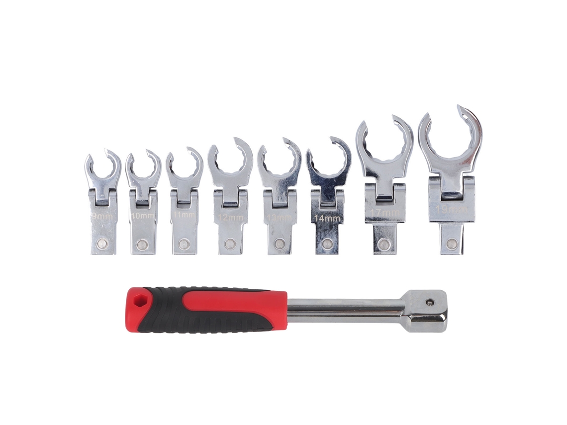 Kit De Llaves Giratorias De Cabeza Flexible De 180° De Acero Cromo-vanadio Para Tuberías De Petróleo.