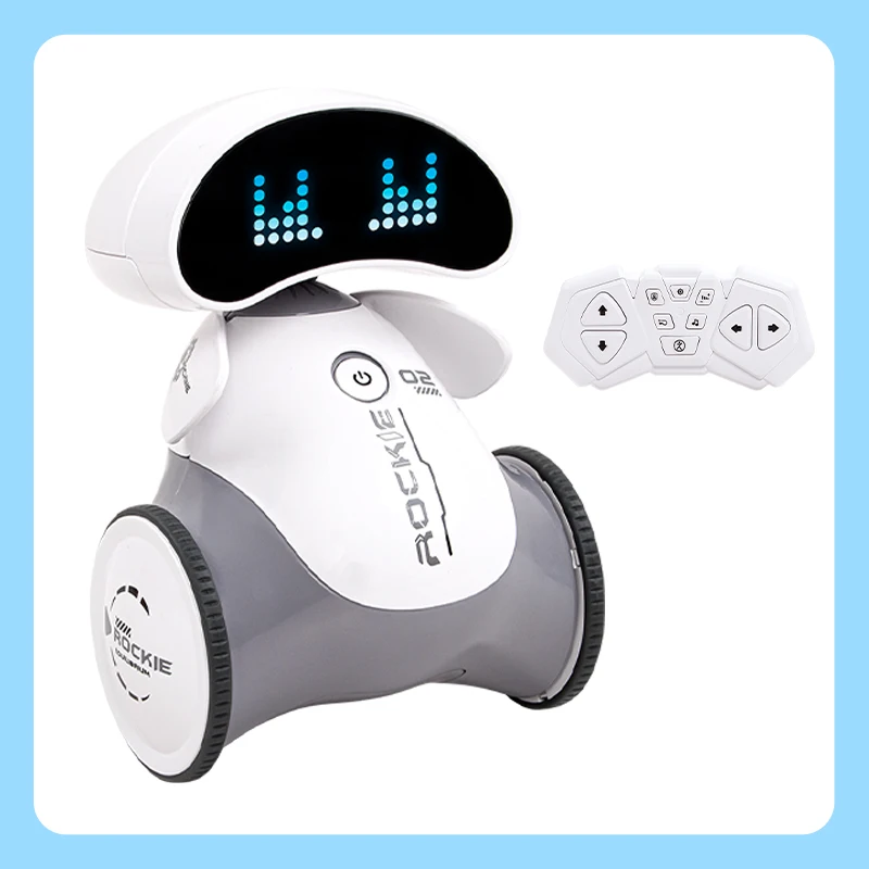 (gris) Robot Inteligente Con Programación Interactiva De Detección Entre Padres E Hijos, Juguete Eléctrico