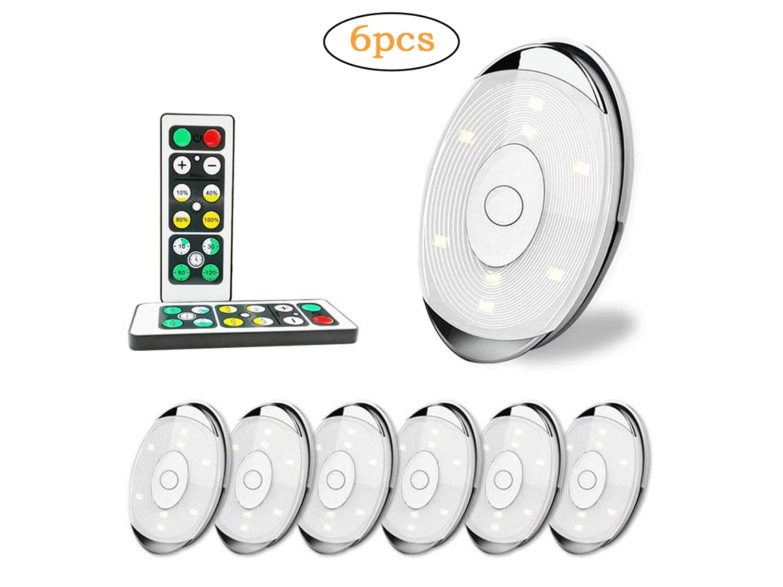 2026-luz Led Empotrable Inalámbrica Operada Por Batería Con Control Remoto Para Gabinetes