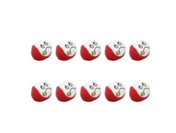 10 Pufs De 5 Cm Con Diseño De Cara De Dibujos Animados, De Espuma De Poliuretano Y Cerámica, Ideales Para Fiestas Familiares, Color Rojo Playa.
