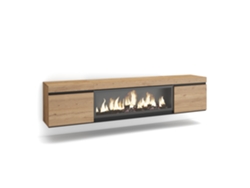 Mueble para TV | Amplio espacio de almacenamiento | 210 | Para televisores de hasta 80 pulgadas | Chimenea eléctrica XXL | Colgante | Roble Duérmete Online