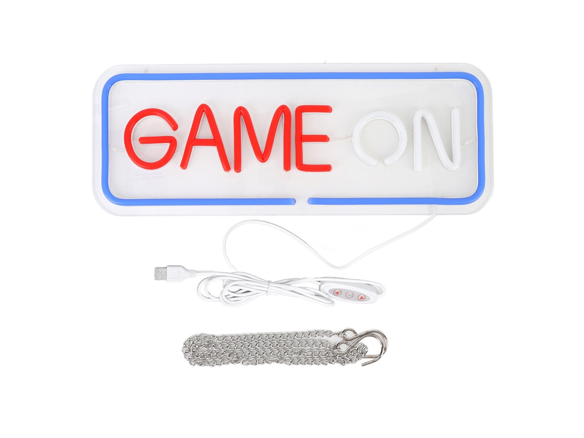 Sinal De Neônio Para Jogos Usb Led Com Brilho Ajustável Decorativo Para Sala De Jogos Parede