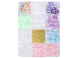 Adornos para uñas con lazos 3D de 12 grados, gemas de resina para uñas con formas mixtas, ideales para fiestas. Hengrongshen