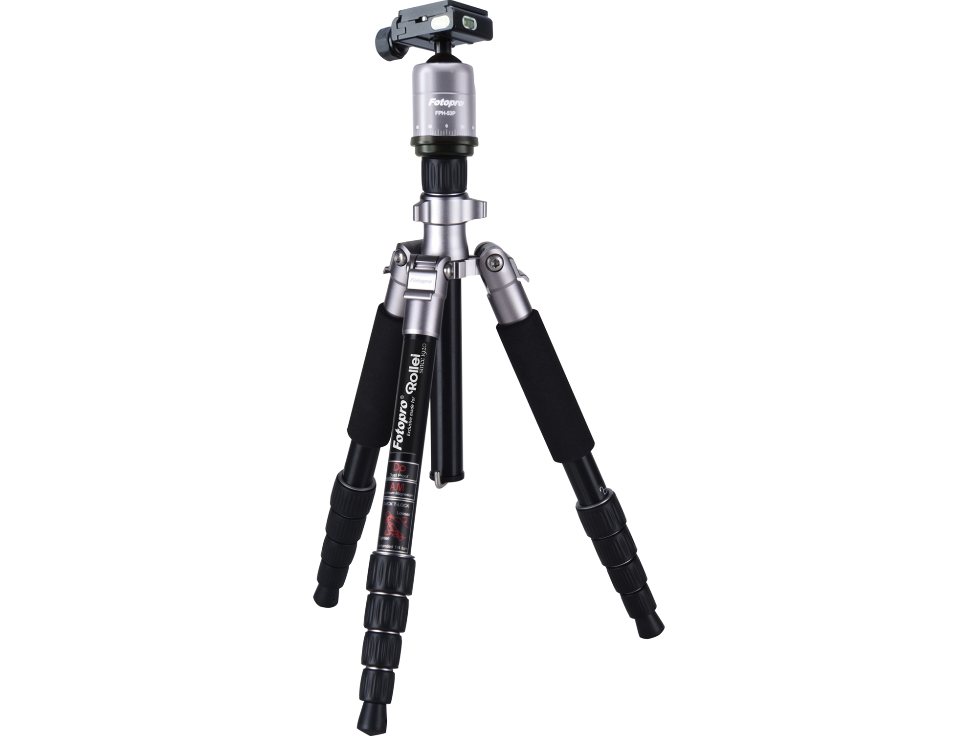 Trípode ROLLEI Compact Traveler No. 1 (Bola - Altura Máxima: 140 cm - Aluminio)