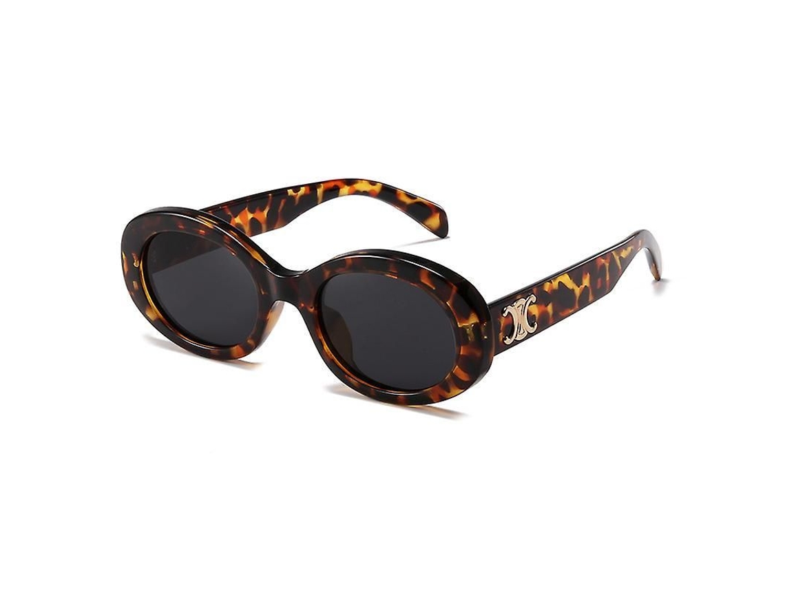 Gafas de sol ovaladas Celinn Selin 2026 con logo dorado, protección solar UV400, a la moda.
