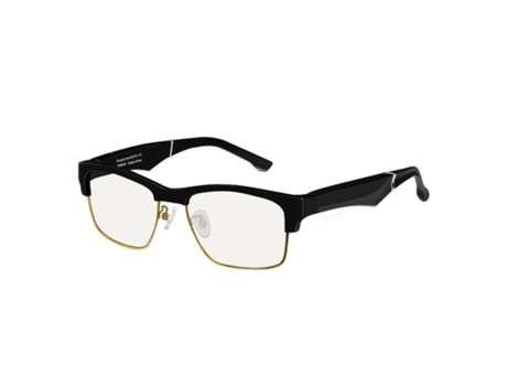 Gafas Inteligentes PETHUEL Smart Glasses ZNYJ-K2-HJF-2-2 Control táctil 0316 Lentes de sol polarizadas con montura negra y borde plateado