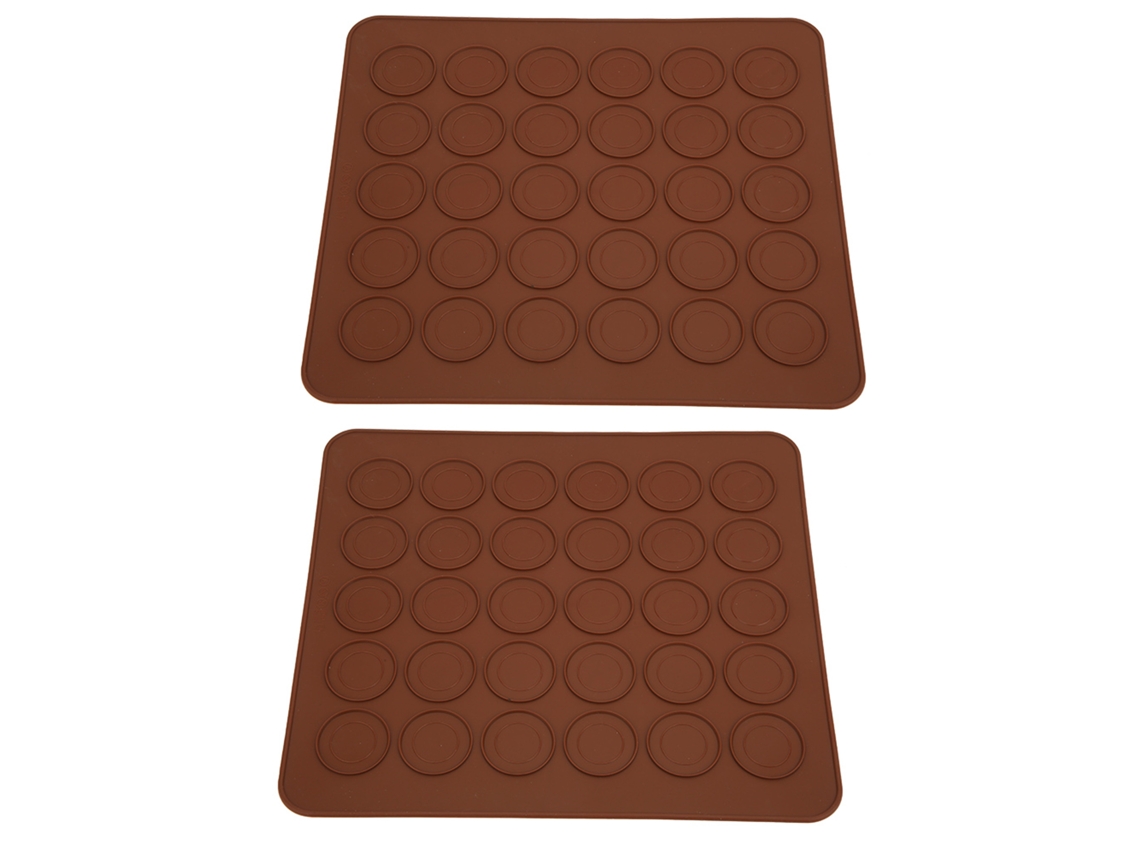 VYLARA Tapete De Silicone Para Macarons, Tapete Para Assar Com 30 Furos Para Macarons De Tamanho Perfeito, Tapete De Silicone Flexível E Antiaderente Com Des