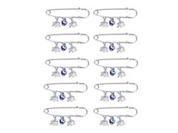 10 Broches De Elefante Con Cuentas Azules Que Resisten La Negatividad Y Atraen La Buena Suerte. Regalo Decorativo.