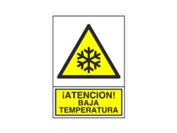 Señal 375 plast.490x345at.baja.temper. ­atencion! baja temperatura