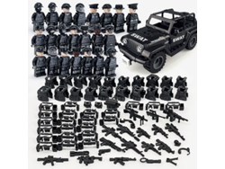Muñeca de policía, bloques de construcción militares, juguetes de ensamblaje de partículas pequeñas 03 Siurn