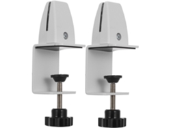 Clips De Soporte Para Tabiques De Aleación De Aluminio Blanco, 2 Unidades, Base Reforzada Y Fácil Instalación.