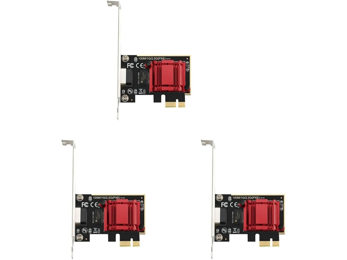3x 2.5g Pcie A Rj45 Wifi Tarjeta De Red Gigabit Ethernet Receptor De Disco 2500mbps 2.5gbps Pc
