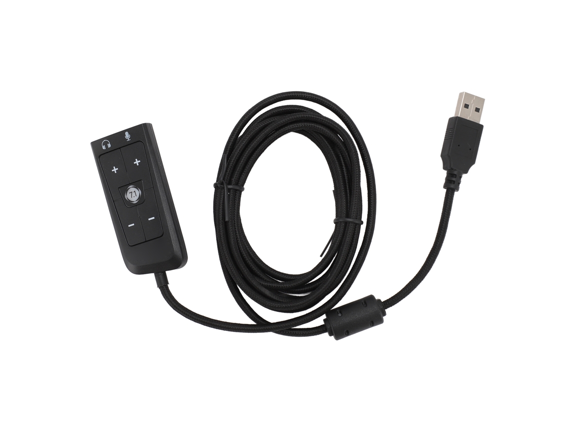 Adaptador De Audio Usb A Jack De 3,5 Mm Con Control De Volumen E Indicador Led Para Kingston Hyperx Cloud Ii