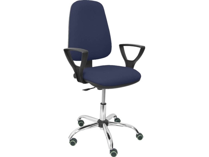 Silla de Escritorio Operativa PYC socovos Azul BF con ruedas antiarañazos (Brazos Fijos - Tejido)