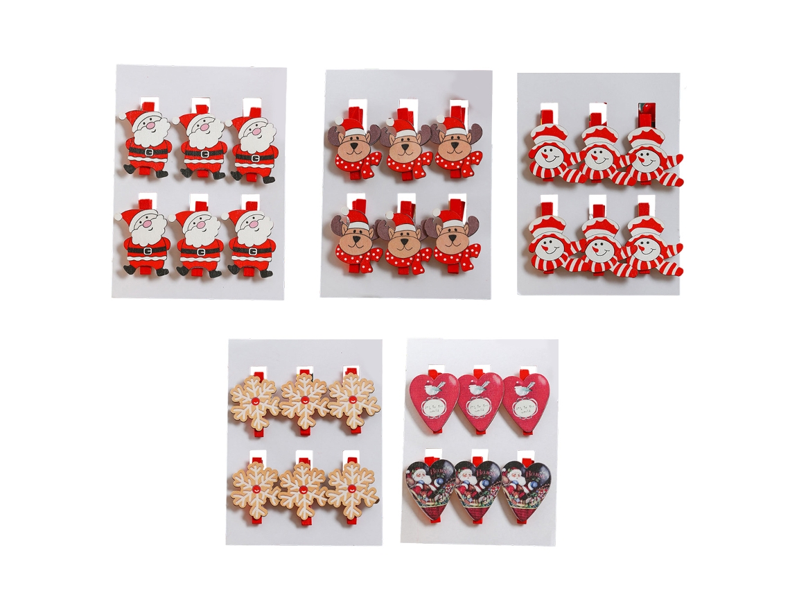 Clips para fotos - 30 piezas de clips de papel navideños para bricolaje RNEMITERY