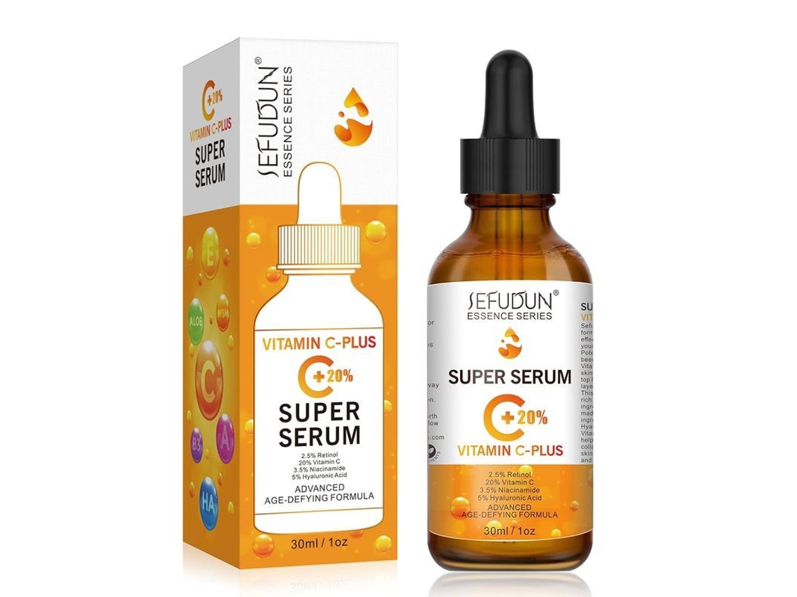 Sérum Facial Con Un 20 % De Vitamina C Y Ácido Hialurónico: Antiedad, Hidratante Y Aclarante De Manchas Oscuras.