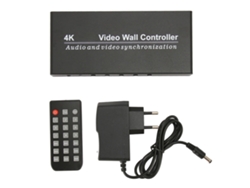 Controlador De Parede De Vídeo 4k 30hz 1 Entrada 4 Saídas 9 Modos Processador Com Controle Remoto Eu