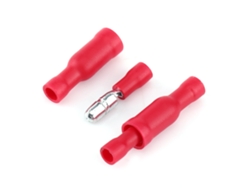 Conector De Fio Bala Macho E Fêmea Para Carro E Moto Com Isolação Vermelha Terminal Bala Conector De Crimpagem