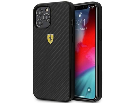 Carcasa iPhone 12 Pro Max FERRARI Carbono Negro