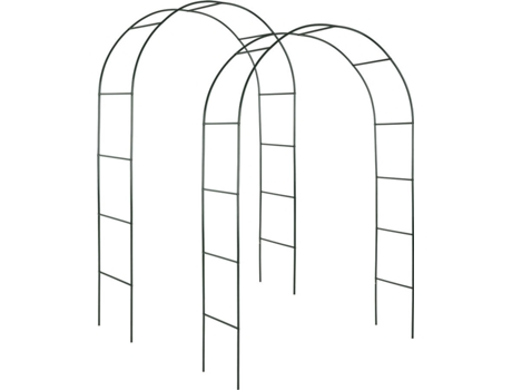 Arco para Enredaderas TECTAKE (Verde -acero-140 x 40 x 240 cm)