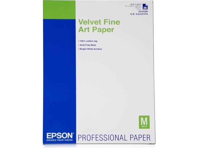 Papel para impresora EPSON Velvet Fine Art | C13S042096