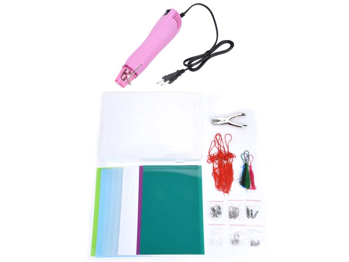 Kit De Herramientas Para Bricolaje: Cuchilla Retráctil Con Pistola De Aire Caliente Para Llaveros Y Fabricación De Joyas (02)