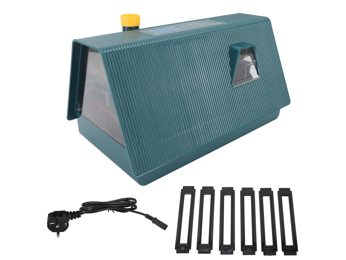 Incubadora de huevos para 10 huevos de gallina, totalmente automática, con luz, temperatura, humedad y pantalla, enchufe europeo, 195-245 V