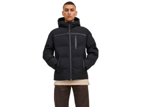 Abrigo para Hombre JACK & JONES (XL - Poliéster - Negro)