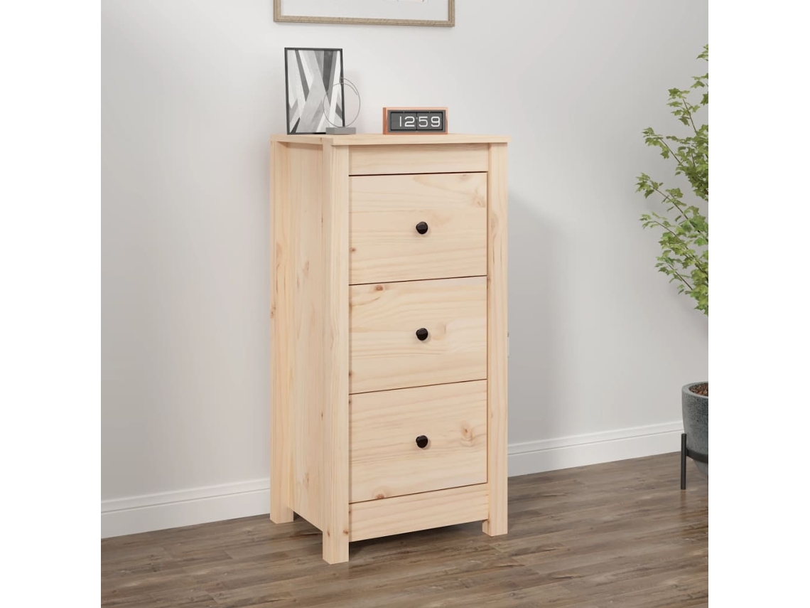 Aparador De Madera Maciza De Pino 40x35x80 Cm