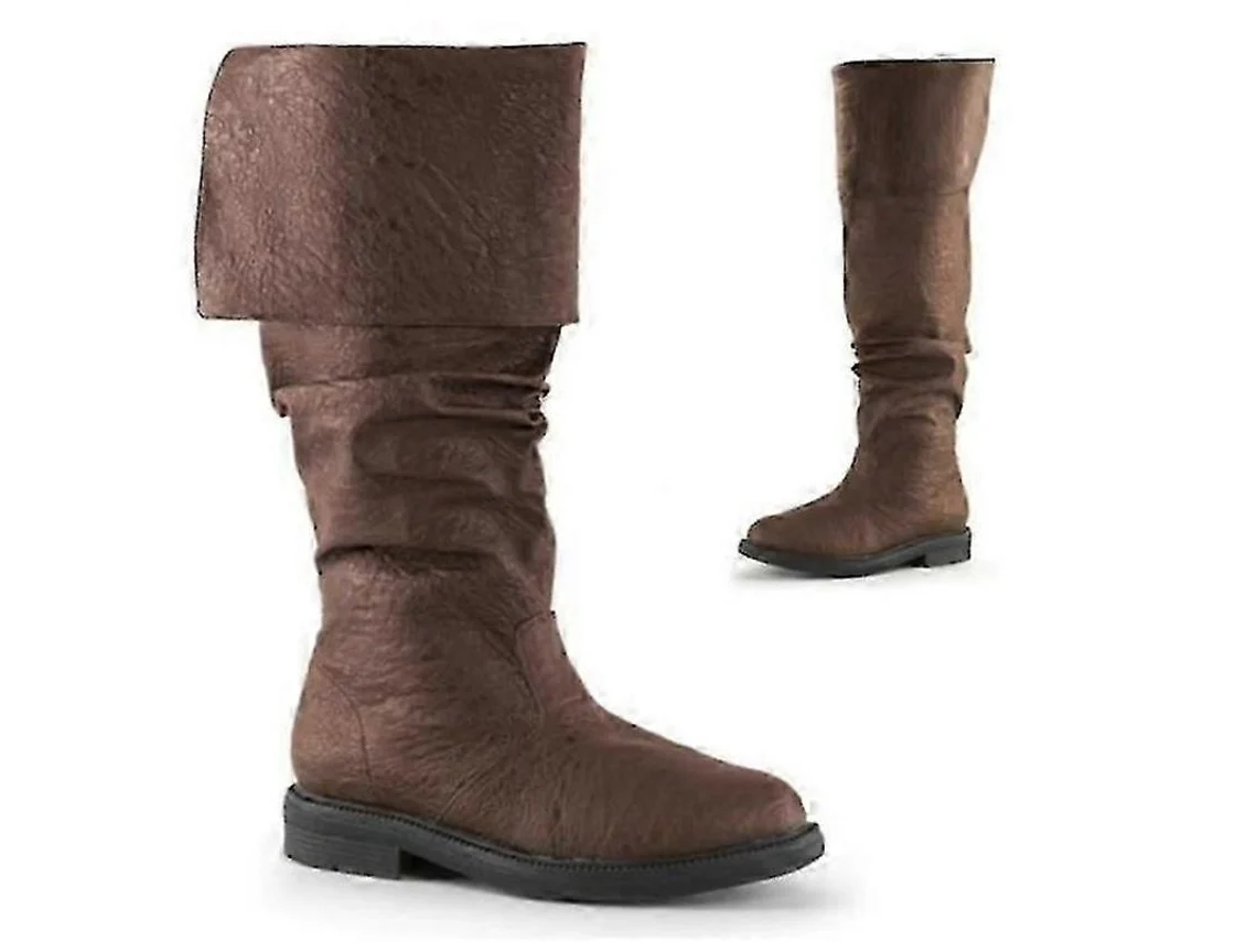 Botas Medievales De Cuero Jack Sparrow Pirata Renacimiento Larp Disfraz Botas De Guerrero Vintage Para Hombre