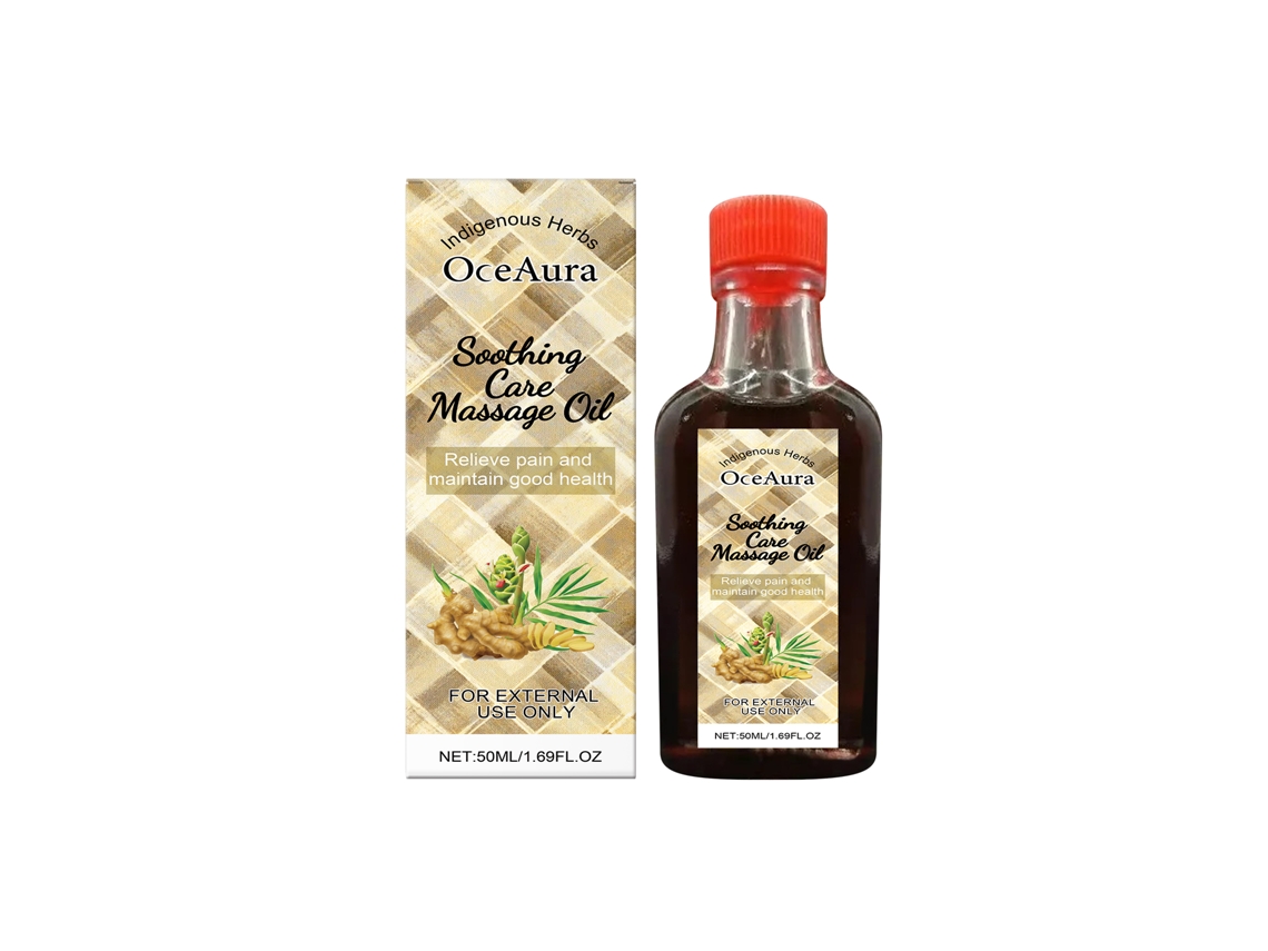 Aceite de masaje para aliviar el dolor muscular.