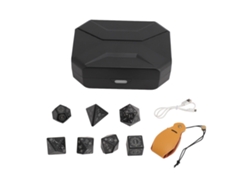 Juego De 7 Dados Led Recargables Con Luz Brillante Y Bolsa De Almacenamiento Para Juegos De Rol Y De Mesa.