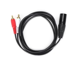 Cabo Jorindo XLR macho para microfone com conexão dupla RCA e divisor de sinal balanceado, 1,5 m