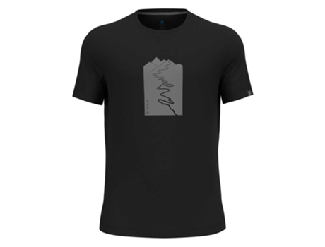 Camiseta de Hombre ODLO Crew Nikko Trailhead Negro (S)