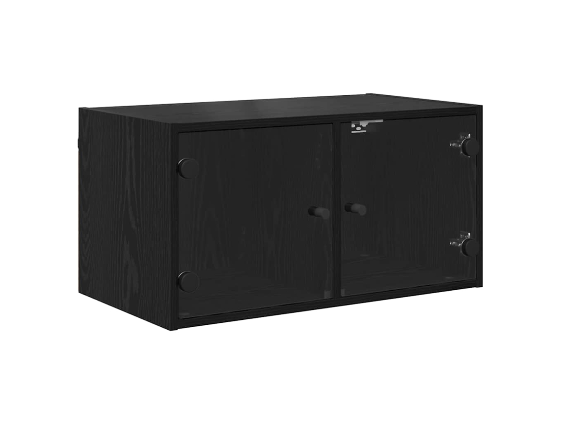 Maison Exclusive - Armarios De Pared 2 Pcs Roble Negro 68 X 37 X 35 Cm
