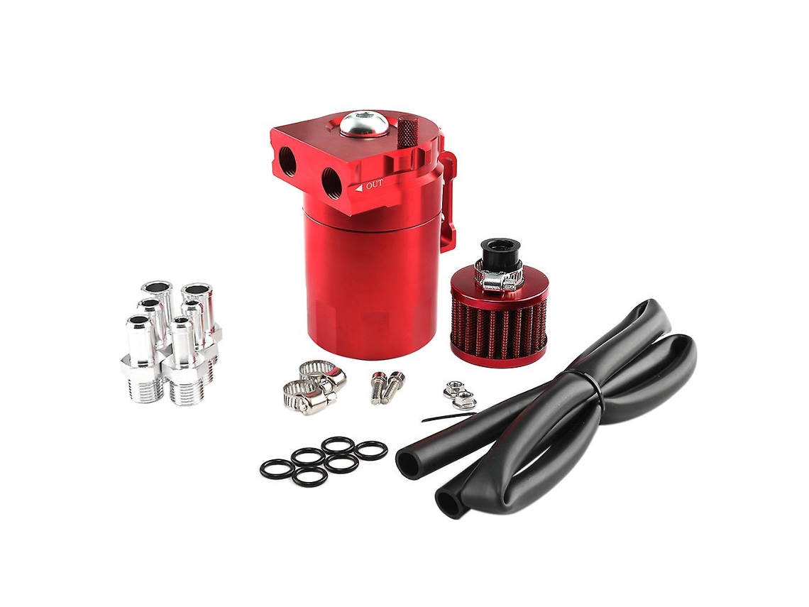 Kit De Lata De Captura De Aceite Universal, Depósito Para Motor De Tanque, Aluminio Desconcertado Polaco Negro