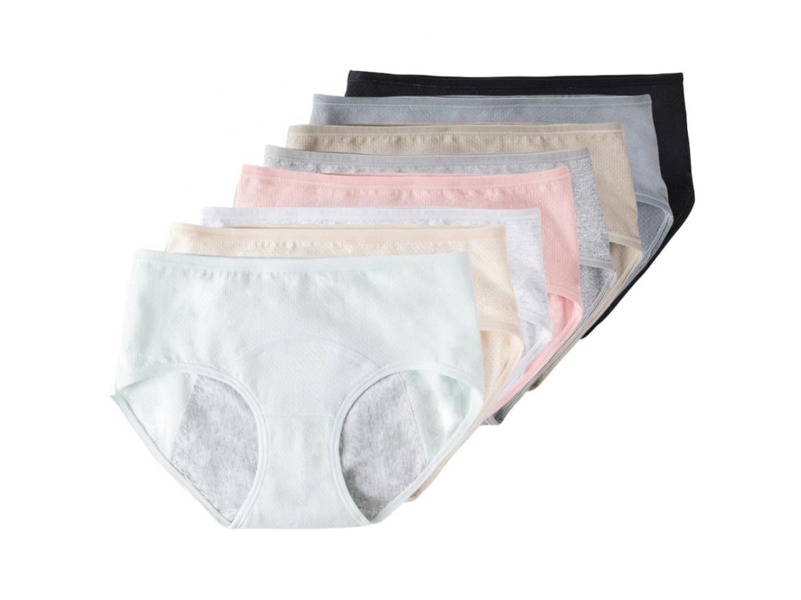 Calcinha Menstrual Feminina De Algodão Puro, 8 Peças, Proteção Pós-parto