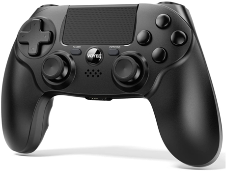 Controlador inalámbrico Ps4 compatible con Sony Playstation 4 Controlador Ps4 Dual Shock mejorado de 6 ejes con función de audio Negro YIZHOOD