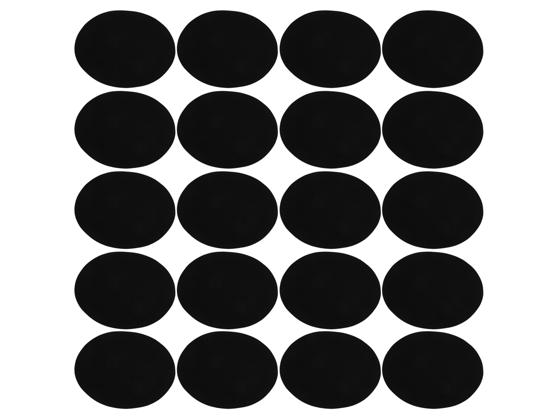 10 Pares de Parches de Ferro Flock Adesivo para Reparo e Decoração de Roupas Diy Preto
